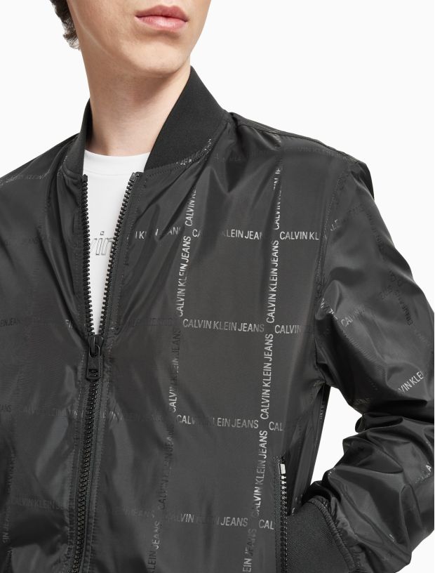 Calvin Klein Logo Lettering Black Polyester Jacket – Lady Vogue Shopper