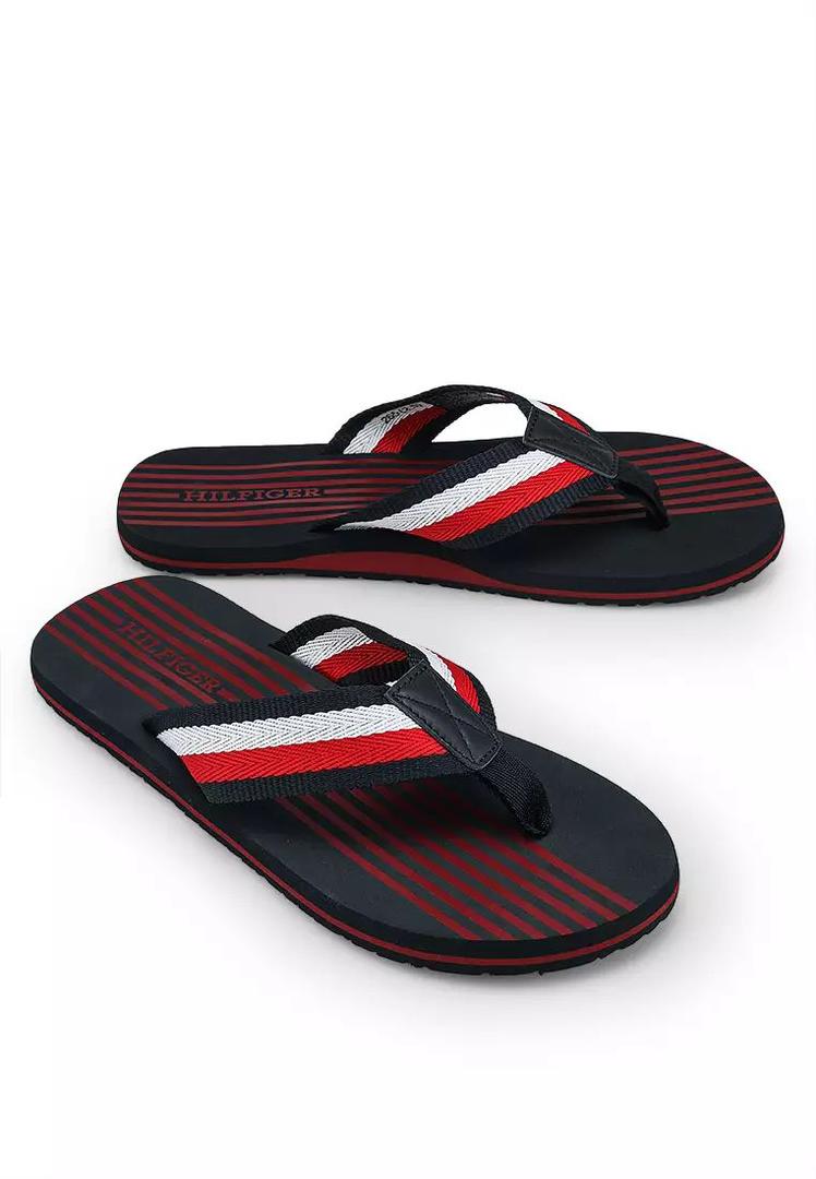Tommy Hilfiger Striped Beach Flip Flops